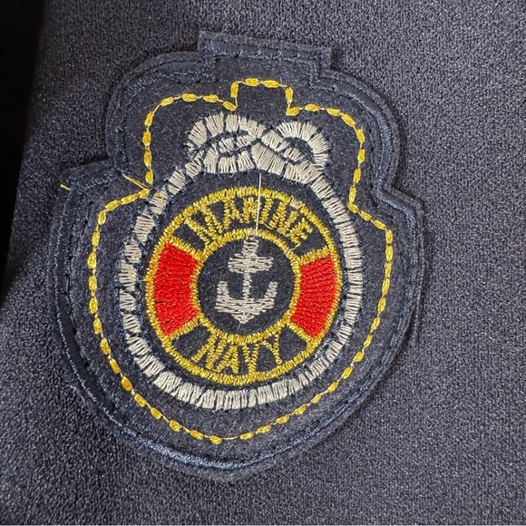 Hippocampe Paris Navy Nautical Marine Emblem Blazer - Picture 2 of 9